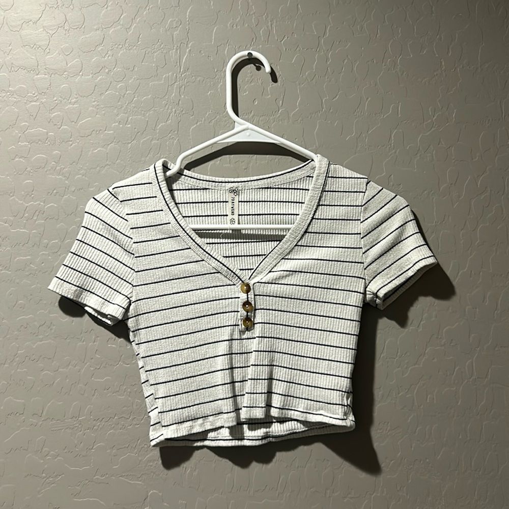 White stripped top/Size Small